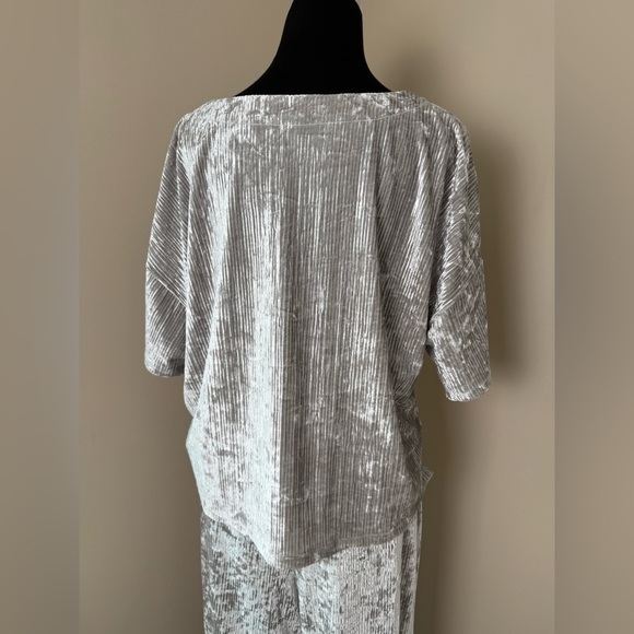 NWT Banana Republic Silver Wide Leg Pants & Top Set - Picture 6 of 12